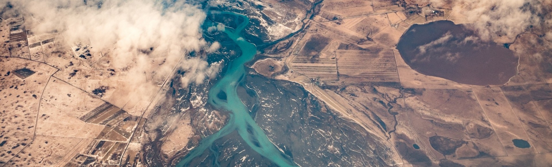 Satellite view of a river