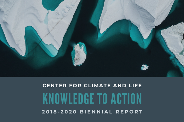 Cover of the 2018–2020 Climate and Life Biennial Report