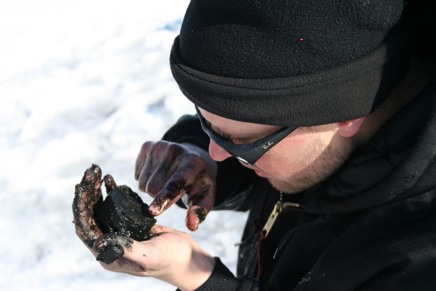 Billy D'Andrea doing fieldwork in Greenland