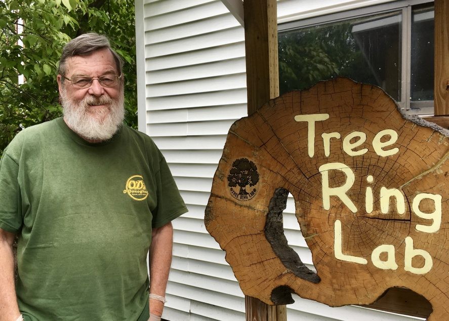 Ed Cook in front of the Lamont-Doherty Earth Observatory Tree Ring Lab, which he co-founded in 1975. (Photo: Rebecca Fowler)