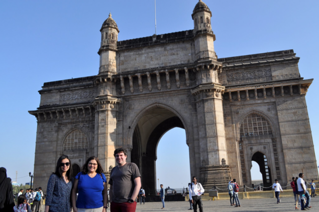 Chia-Ying Lee, Suzana Camargo, and Kyle Mandli in front of the Gateway of India. (Photo: Suzana Camargo) Chia-Ying Lee, Suzana Camargo, and Kyle Mandli in front of the Gateway of India. (Photo: Suzana Camargo)